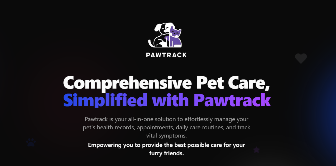 Pawtrack: Your All-In-One Pet Care Companion